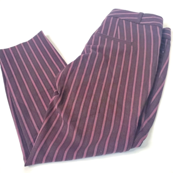 Banana Republic Women's Size Petite 2 Striped Trouser Career Pants - Picture 1 of 4